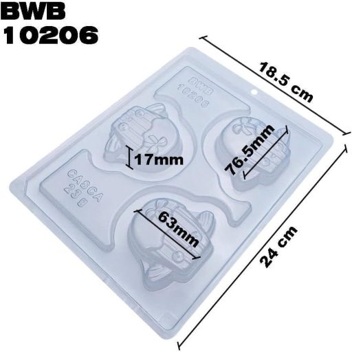 BWB 10206 Kaktusz alakú cukorkaformák forró csokoládéhoz, különleges 3 darabos, 2 lyukkal