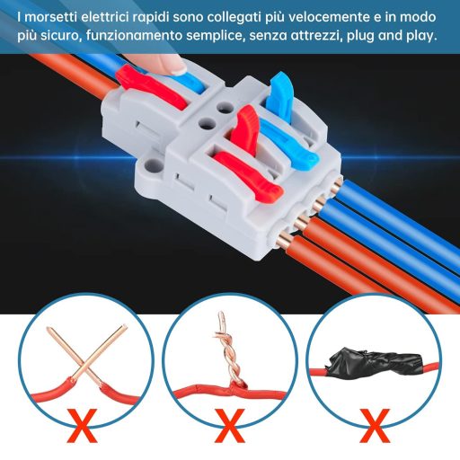 Dreamark 8 darabos kompakt elektromos csatlakozó készlet vezetékhez