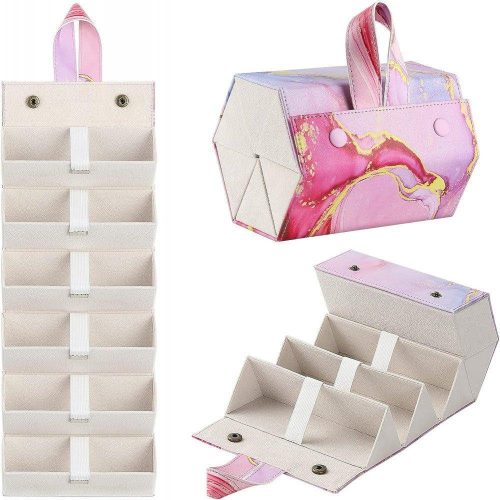 MoKo Napszemüveg Tároló 6 Rekeszzel, Napszemüveg Tároló Táska, Pink Újracsomagolt termék