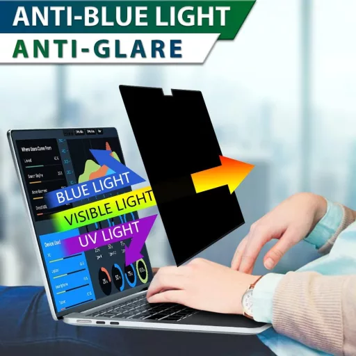 STARY Magnetická fólia na ochranu súkromia pre MacBook Pro 14.2" (2021-2024) M4/M3/M2/M1 - Antireflexná, Filter modrého svetla, Obrazovka odolná voči odtlačkom prstov