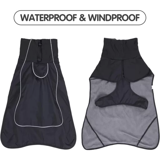 HEYWEAN vodootporna pseća jakna s reflektorima, topla podstavljena zimska jakna, veličina L