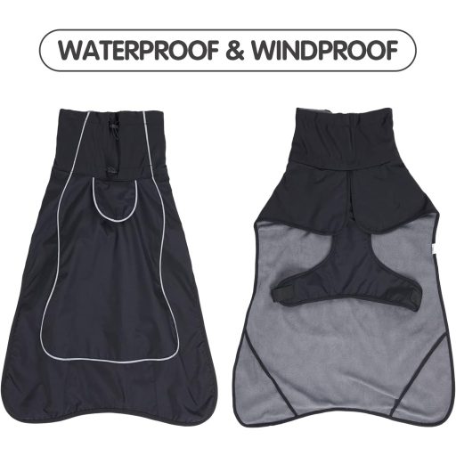 HEYWEAN vízálló kutyakabát reflektoros meleg bélelt téli kabát, L-es méret