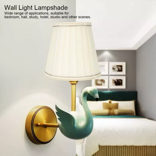 Set 6 abajururi pentru lampă de masă Tissting, E14, material textil, bej