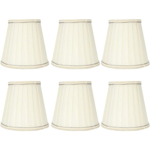 Tissting 6 darabos E14 asztali lámpaernyő szövet bézs lámpaárnyékoló készlet