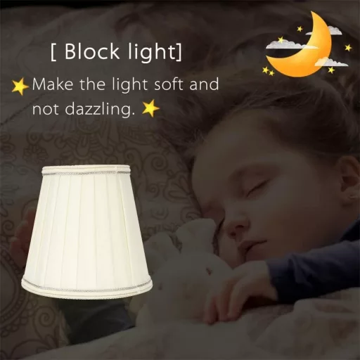 Set 6 abajururi pentru lampă de masă Tissting, E14, material textil, bej