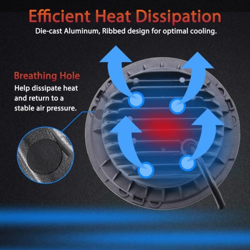 Far LED rotund de motocicletă, 7 inch, JMTBNO, cu DRL și semnalizare galbenă, compatibil Harley Jeep