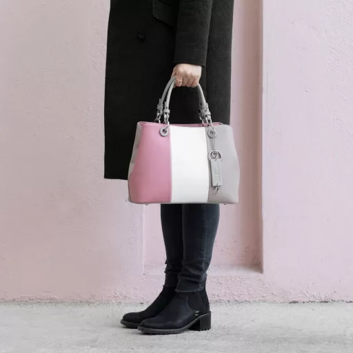 Dámska kabelka CRAZYCHIC, viacfarebná taška cez rameno z PU kože s množstvom priehradiek