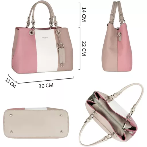 Dámska kabelka CRAZYCHIC, viacfarebná taška cez rameno z PU kože s množstvom priehradiek