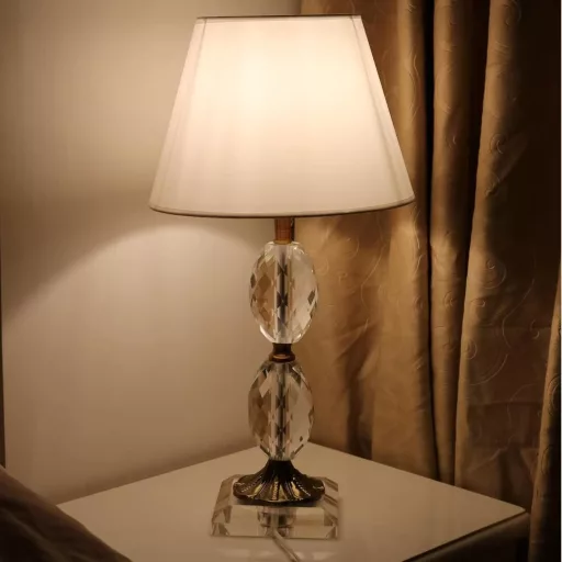 Sinta 22cm Pamučni Abažur E14/E27 Stolna i Zidna Lampa Bijela