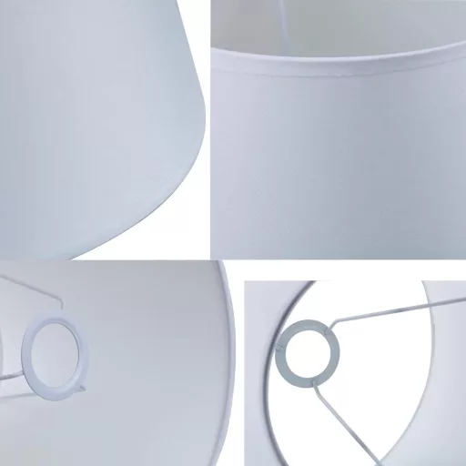 Sinta 22cm Pamučni Abažur E14/E27 Stolna i Zidna Lampa Bijela