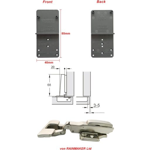 LOOTICH 35mm Sarokzáró Soft Close Hidraulikus Ajtópánt Bútor Szekrény 8db