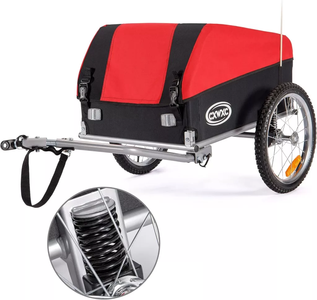 Remorcă bicicletă CXWXC 120L, capacitate de încărcare 40kg,