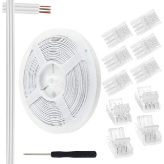   Súprava 10 konektorov pre LED pásy a 10 m predlžovacieho kábla pre LED pásy WS2811/WS2812B.