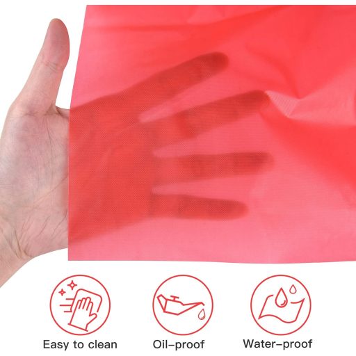 Set 3 fețe de masă dreptunghiulare, impermeabile, din plastic roșu ELECLAND (137x274 cm) pentru petreceri, nunți, aniversări.