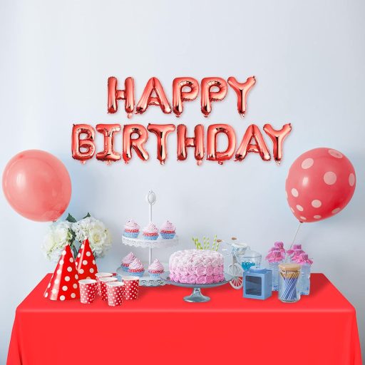 Set 3 fețe de masă dreptunghiulare, impermeabile, din plastic roșu ELECLAND (137x274 cm) pentru petreceri, nunți, aniversări.