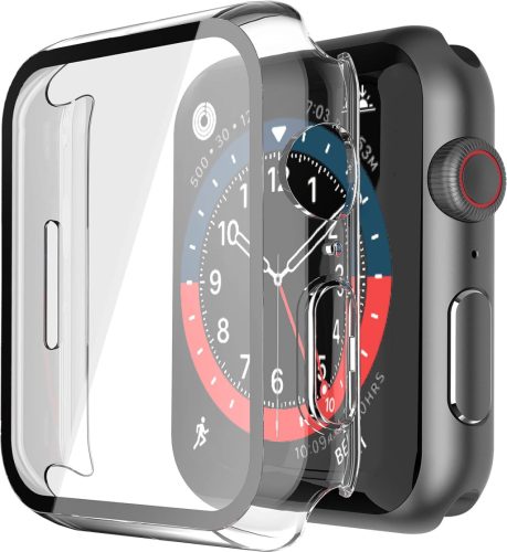 Apple Watch Series 7 41mm Védőtok - Misxi Ultravékony Edzett Üveg Átlátszó Tok