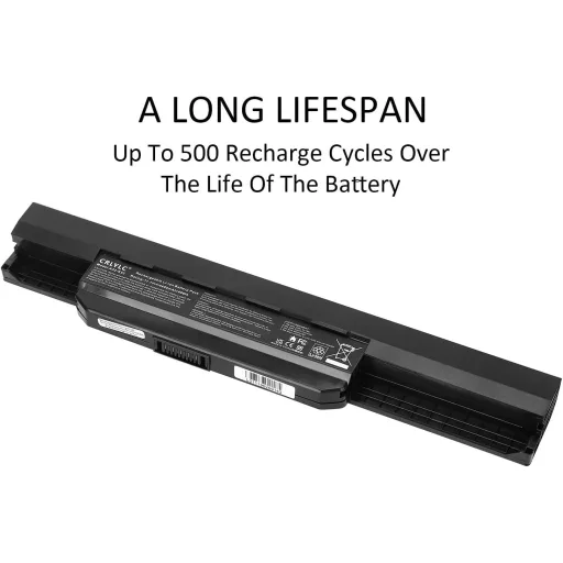 Acumulator laptop CRLYLC A32-K53 4400mAh 11.1V - Pentru notebook-uri ASUS K53 K53E X53 X54 A43 A53 Serie - Baterie de schimb cu 6 celule