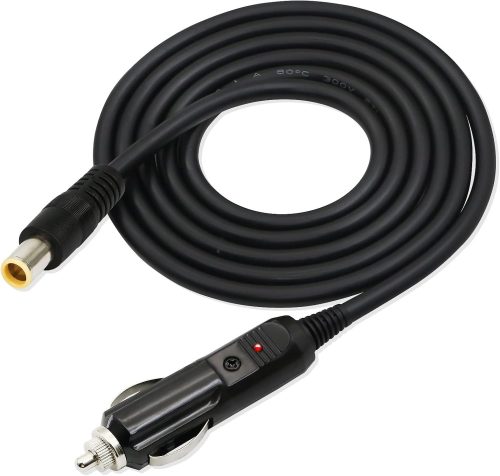 GINTOOYUN Autós Szivargyújtó - DC 7.9x0.9mm Adapter Kábel 12V 2A, 1,5m - Kamera, DVR, GPS, Bluetooth Hangszóró Töltő LED Jelzőfénnyel