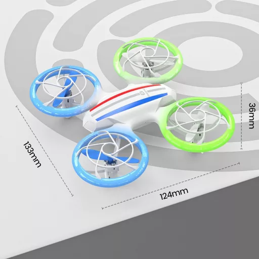 DEERC D23 Mini Dron s Kamerou pre Deti - WiFi Prenos, 2 Batérie, LED Osvetlenie, Ovládanie Gestami, 3D Flip, pre Začiatočníkov