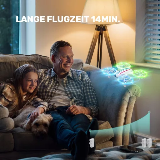 DEERC D23 Mini Drón Kamerával Gyerekeknek - WiFi Átvitel, 2 Akkumulátor, LED Világítás, Gesztus Irányítás, 3D Flip, Kezdőknek