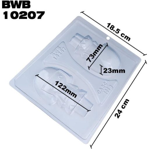 BWB 10207 Szivárvány Lány Forma Forró Csokoládéhoz, 3 darabos, PET Műanyag, Átlátszó