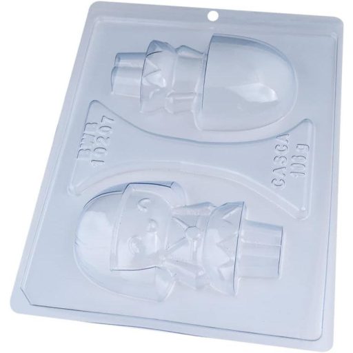 BWB 10207 Szivárvány Lány Forma Forró Csokoládéhoz, 3 darabos, PET Műanyag, Átlátszó