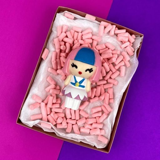 BWB 10207 Szivárvány Lány Forma Forró Csokoládéhoz, 3 darabos, PET Műanyag, Átlátszó