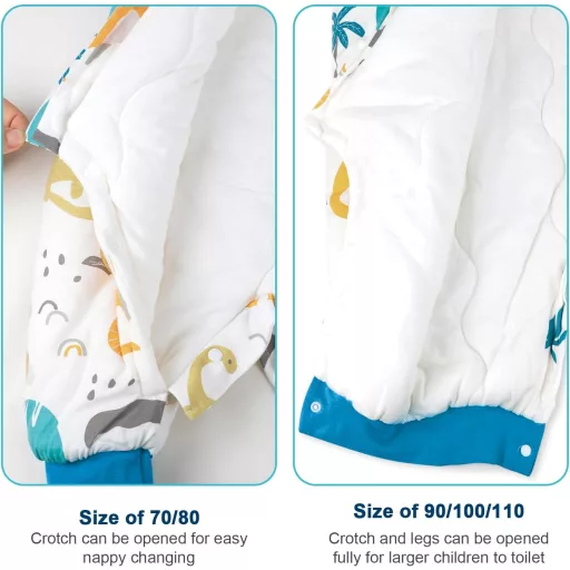 FLYISH DIRECT Lábas Hálózsák Levehető Ujjal 2.5 TOG Téli Baba Alvózsák 70cm