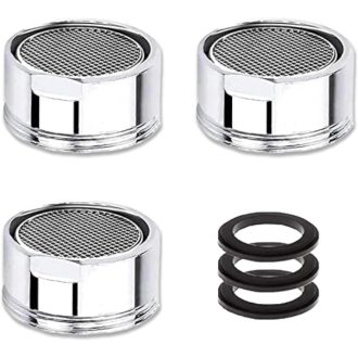   ILLUVA M28 Csapszűrő Készlet - 3 db Rozsdamentes Acél Perlátor Vízszűrő Keverőfej Csaptelephez, 28 mm-es Külső Menettel