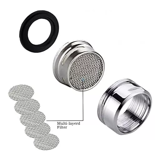 ILLUVA M28 Set filtera za slavinu - 3 komada perlatora od nehrđajućeg čelika, filter za vodu, miješalica za slavinu s vanjskim navojem 28 mm