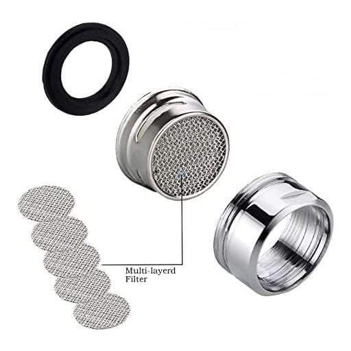 ILLUVA M28 Csapszűrő Készlet - 3 db Rozsdamentes Acél Perlátor Vízszűrő Keverőfej Csaptelephez, 28 mm-es Külső Menettel