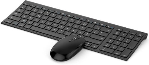 seenda Vezeték Nélküli Billentyűzet és Egér Szett Windows Rendszerhez - Újratölthető, USB Vevőegységgel, Multimédia Gombokkal, AZERTY Kioszt