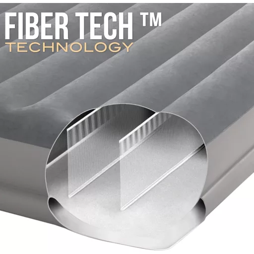 Intex Dura-Beam Prestige önfelfújó dupla matrac USB pumpával, 152x203 cm - 152x203x30 cm, Grey
