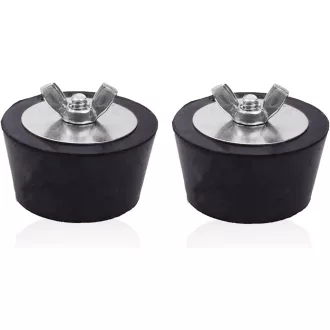   ZHOUSTOU Zimski čep za bazen 2 kom 51mm Gumeni čep s krilnom maticom od nehrđajućeg čelika Odvod za bazen Zaštita od smrzavanja