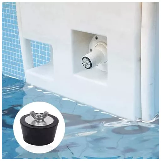 ZHOUSTOU Zimski čep za bazen 2 kom 51mm Gumeni čep s krilnom maticom od nehrđajućeg čelika Odvod za bazen Zaštita od smrzavanja