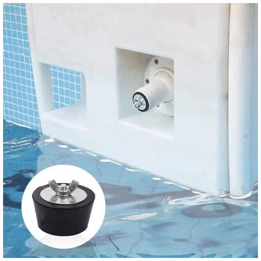 ZHOUSTOU Téli Medence Dugó 2 db 51mm Gumi Dugó Rozsdamentes Acél Szárnyasanyával Úszómedence Lefolyó Fagyásvédelem