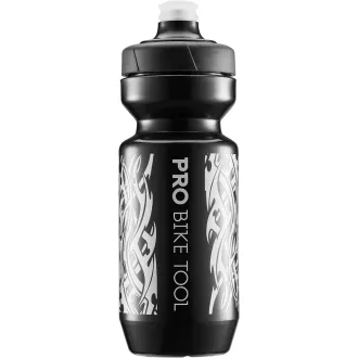   PRO BIKE TOOL Fekete Kerékpár Kulacs 550ml - Gyors Áramlású, Puha Szilikon Szájrésszel