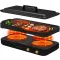 Plită cu inducție portabilă COOKTRON cu 2 zone de gătit, tigaie grill din fontă, 2800W, blocare acces copii