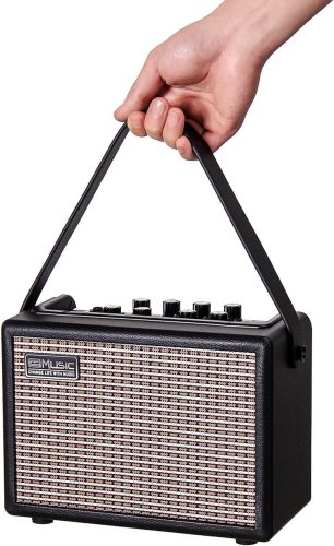 Coolmusic 15G Hordozható Bluetooth Gitárerősítő - 15W, Kétcsatornás, Elektromos és Akusztikus Gitárhoz, Torzítás és Reverb Effektekkel, Újra