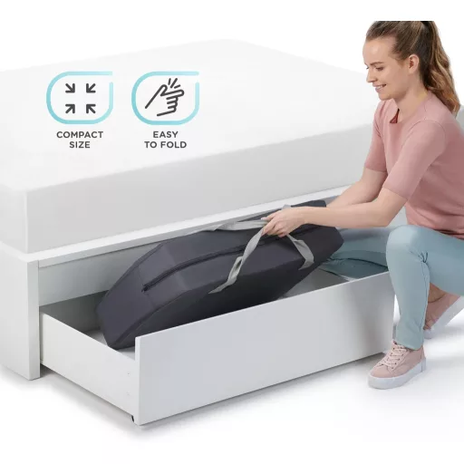 Kinderkraft MOVI rózsaszín szülői ágy, összecsatolható kiságy, újszülött és csecsemő ágy