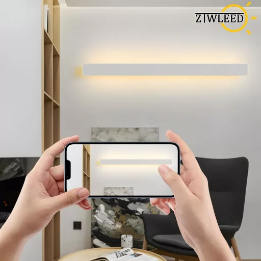 ZTWLEED 60 cm Modern LED Fali Lámpa - 22W, Három Színhőmérséklet (3000K/4000K/6000K), Fehér, Dimmelhető, Nappali, Hálószoba, Lépcsőház Világ
