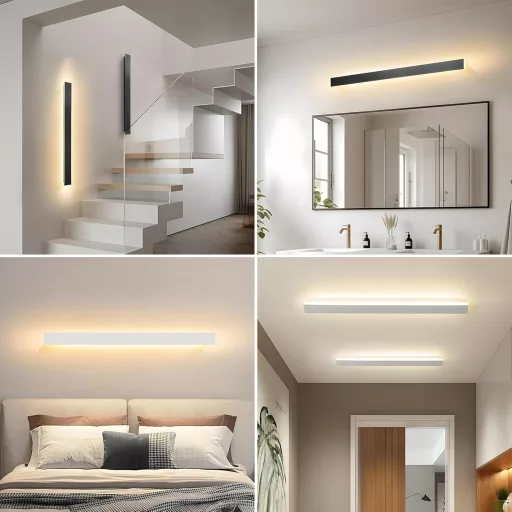 ZTWLEED 60 cm Modern LED Fali Lámpa - 22W, Három Színhőmérséklet (3000K/4000K/6000K), Fehér, Dimmelhető, Nappali, Hálószoba, Lépcsőház Világ