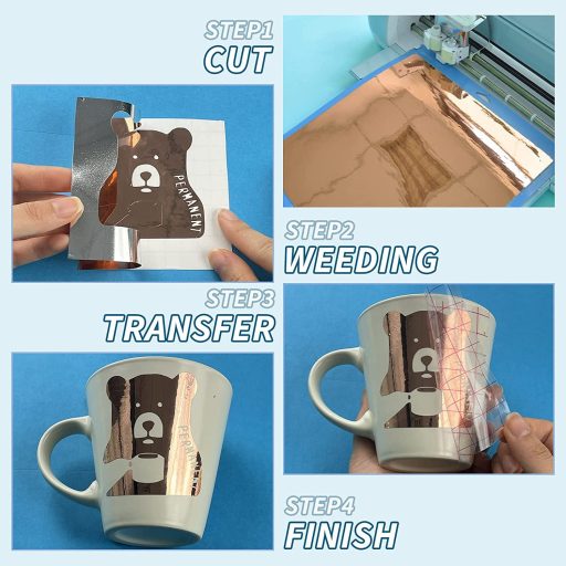 Lya Vinyl Rozéarany Öntapadós Vágófilm 12x18 Cricut Silhouette Cameo 4 Kompatibilis