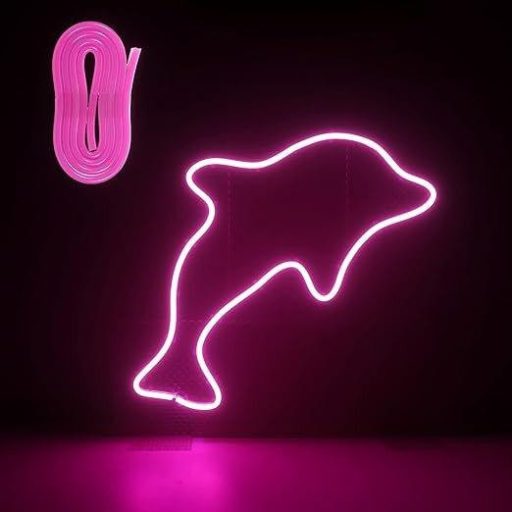 I-SHUNFA DIY Neon Éneklő, Pink LED Neon Fali Világítás Modern Dekorációhoz