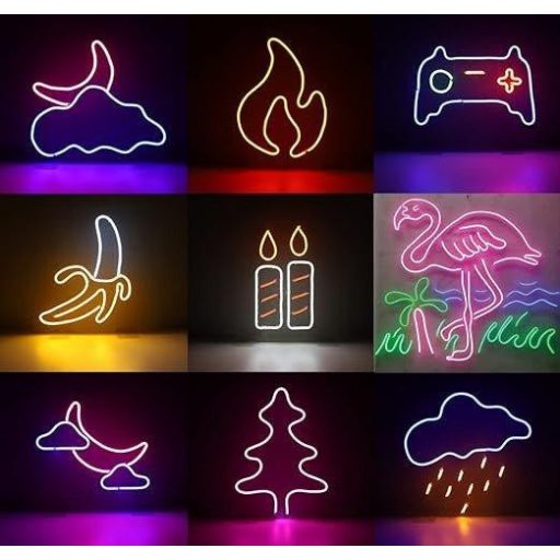 I-SHUNFA DIY Neon Éneklő, Pink LED Neon Fali Világítás Modern Dekorációhoz