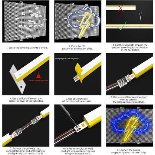I-SHUNFA DIY Neon Éneklő, Pink LED Neon Fali Világítás Modern Dekorációhoz