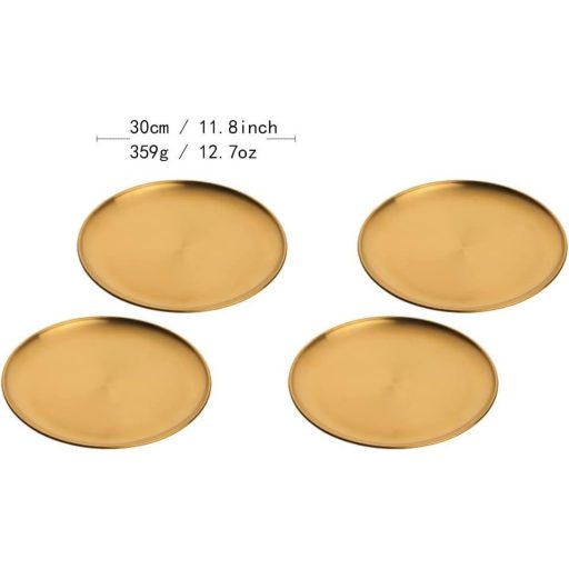 Titánom potiahnutá 30 cm sada nerezových jedálenských misiek, 4-dielna