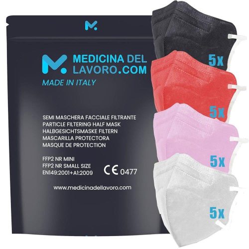 Măști FFP2 Colorate pentru Copii - Certificate CE, 20 buc. Măști Medicale de Protecție Mici