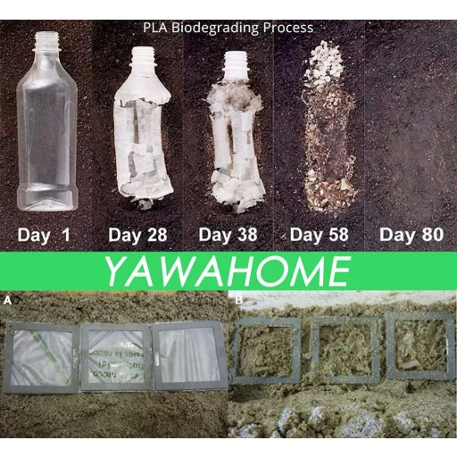 YAWAHOME Bio Szemeteszsák 6L 120db Komposztálható Kukoricakeményítő Zöld