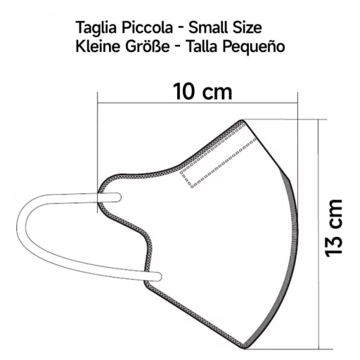 20 darabos, zöld színű, 4 rétegű FFP2 maszk CE 0477 tanúsítvánnyal, Olaszországban készült
